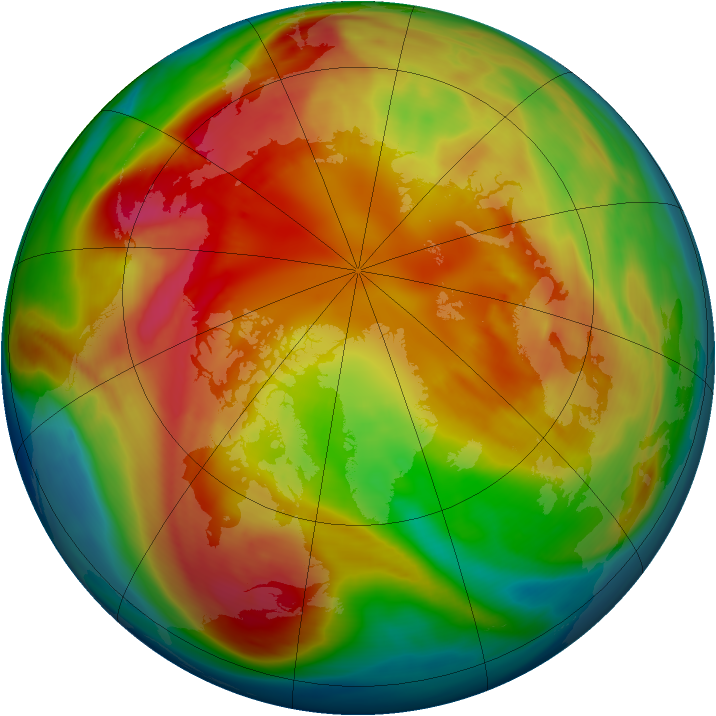 Arctic ozone map for 27 February 2006